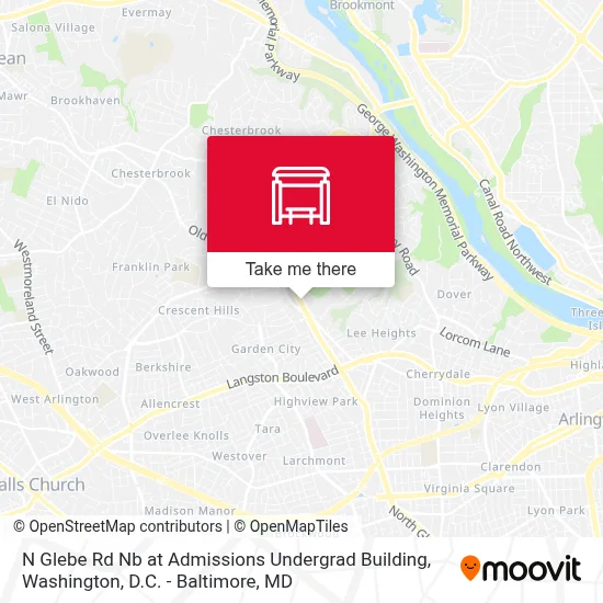 N Glebe Rd Nb at Admissions Undergrad Building map