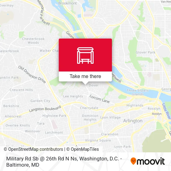 Military Rd Sb @ 26th Rd N Ns map