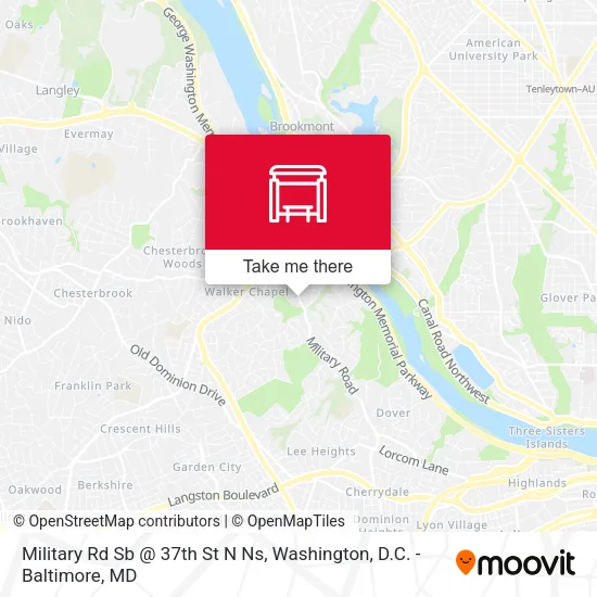 Military Rd Sb @ 37th St N Ns map