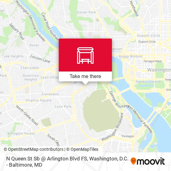 N Queen St Sb @ Arlington Blvd FS map