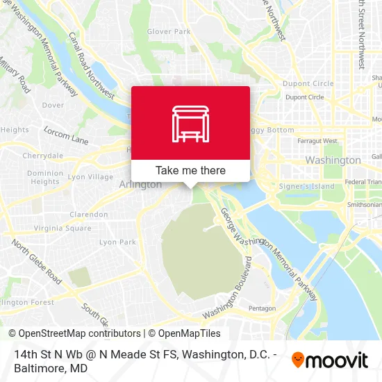 14th St N Wb @ N Meade St FS map