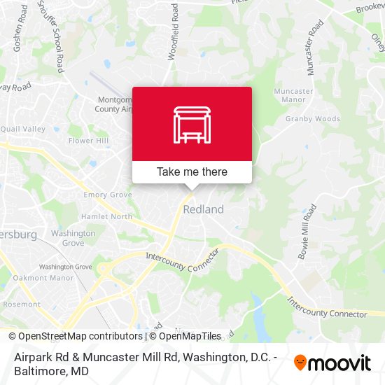 Airpark Rd & Muncaster Mill Rd map