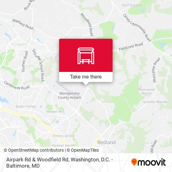 Airpark Rd & Woodfield Rd map