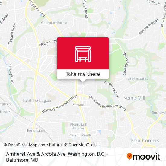 Mapa de Amherst Ave & Arcola Ave