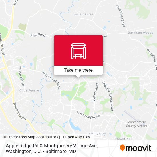 Apple Ridge Rd & Montgomery Village Ave map
