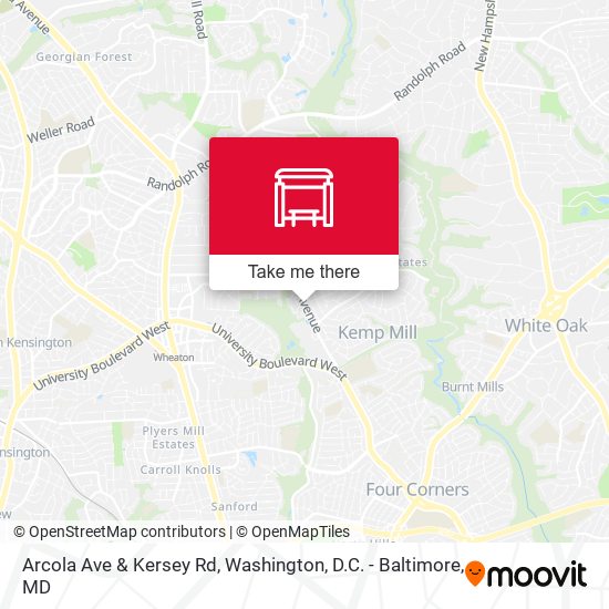 Arcola Ave & Kersey Rd map