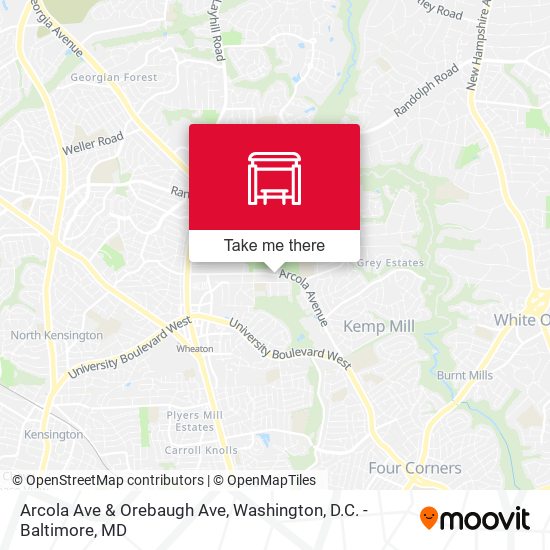 Mapa de Arcola Ave & Orebaugh Ave