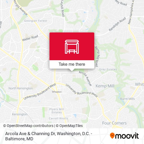 Mapa de Arcola Ave & Channing Dr