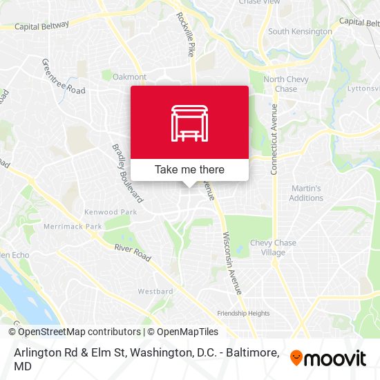 Arlington Rd & Elm St map