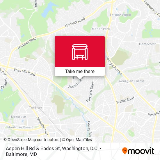 Aspen Hill Rd & Eades St map