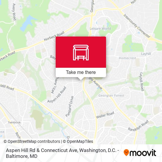 Aspen Hill Rd & Connecticut Ave map