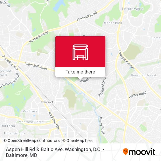 Aspen Hill Rd & Baltic Ave map