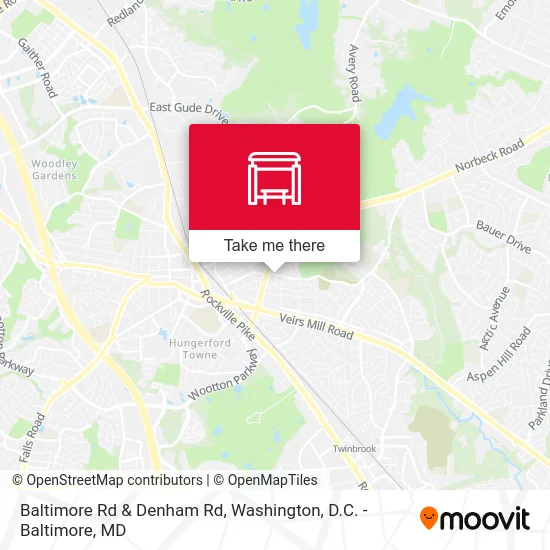 Baltimore Rd & Denham Rd map