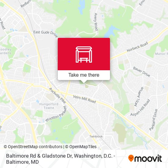 Baltimore Rd & Gladstone Dr map