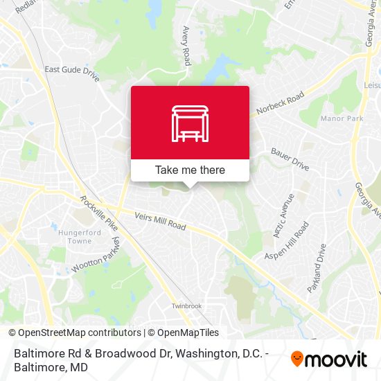Baltimore Rd & Broadwood Dr map