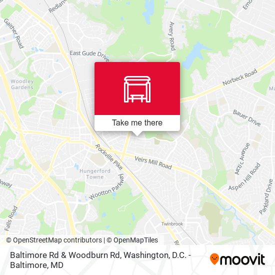 Baltimore Rd & Woodburn Rd map