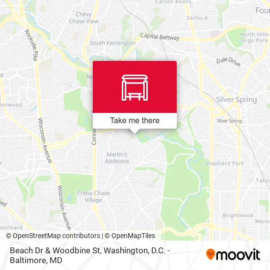 Beach Dr & Woodbine St map