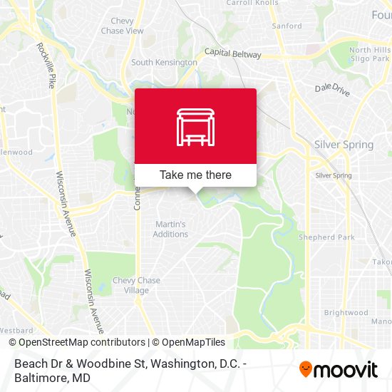 Beach Dr & Woodbine St map