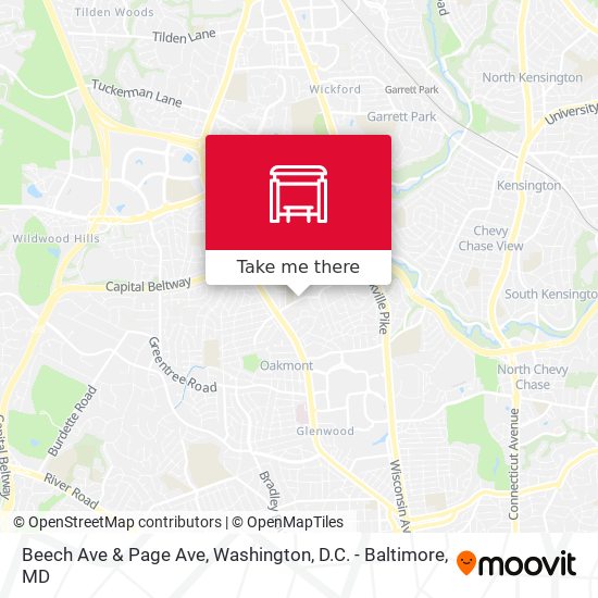 Beech Ave & Page Ave map