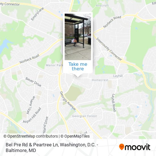 Bel Pre Rd & Peartree Ln map