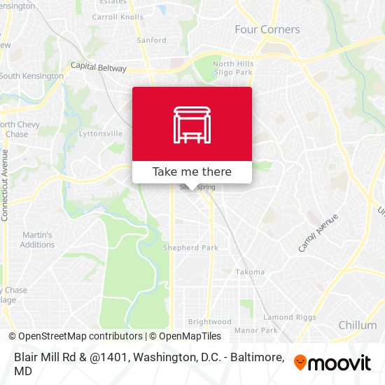 Blair Mill Rd & @1401 map