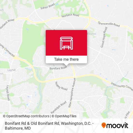 Bonifant Rd & Old Bonifant Rd map