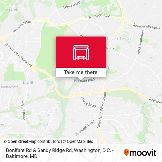 Bonifant Rd & Sandy Ridge Rd map