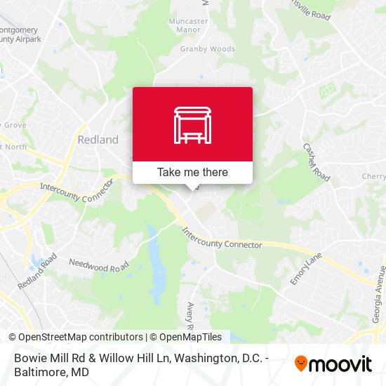 Mapa de Bowie Mill Rd & Willow Hill Ln