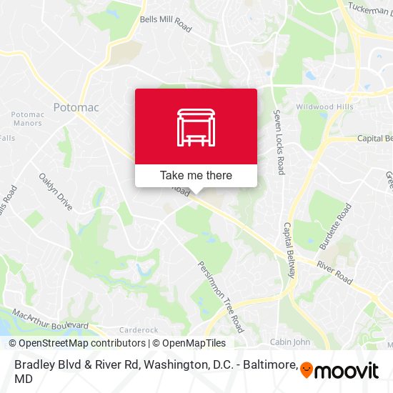 Mapa de Bradley Blvd & River Rd