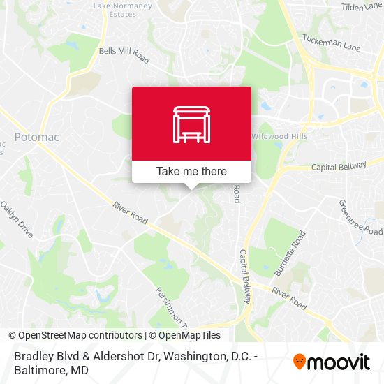Bradley Blvd & Aldershot Dr map