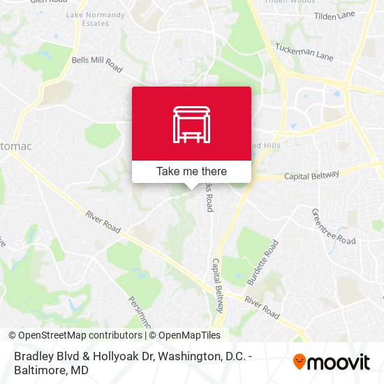 Bradley Blvd & Hollyoak Dr map