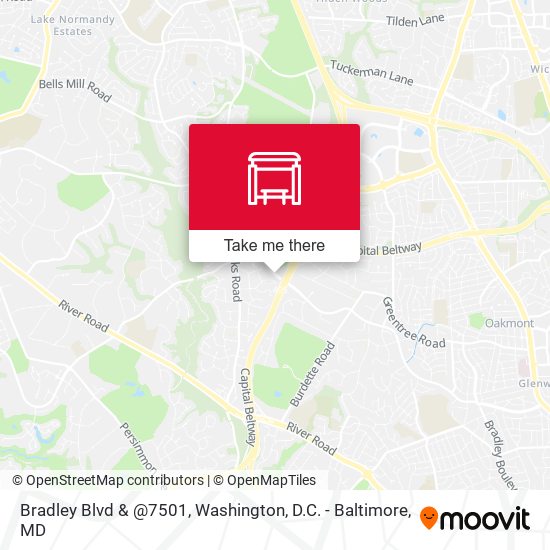 Mapa de Bradley Blvd & @7501
