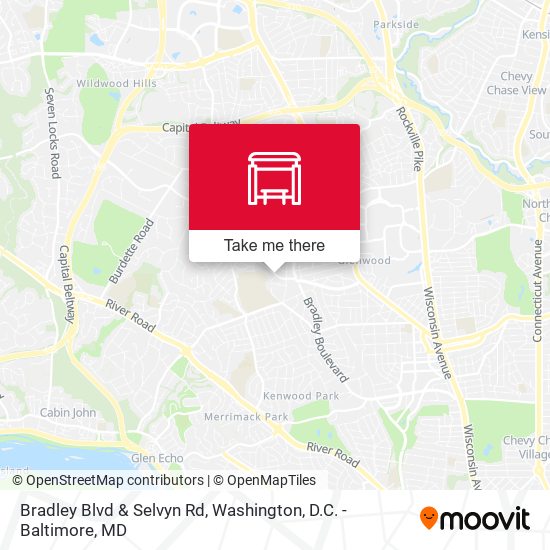 Bradley Blvd & Selvyn Rd map