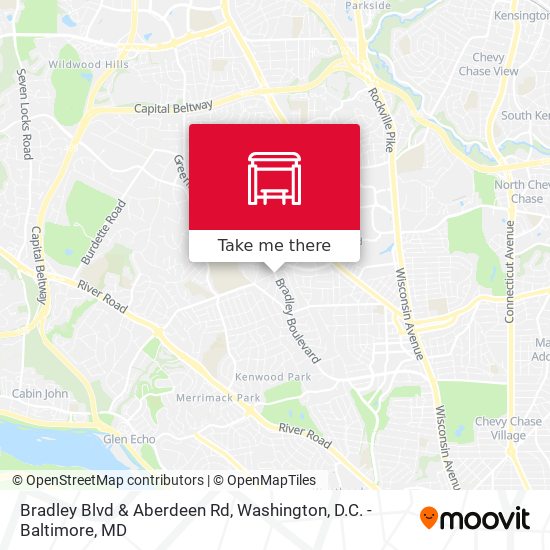 Bradley Blvd & Aberdeen Rd map
