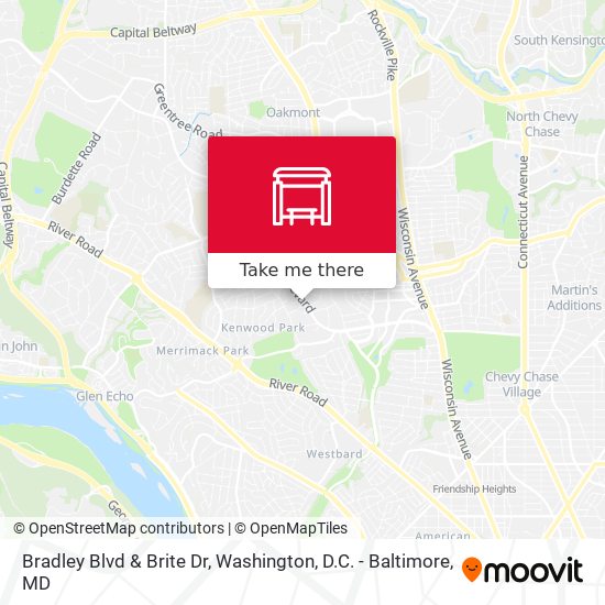 Bradley Blvd & Brite Dr map