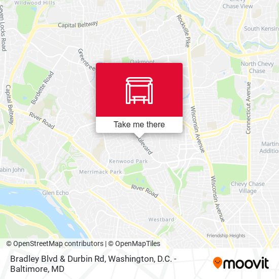 Bradley Blvd & Durbin Rd map