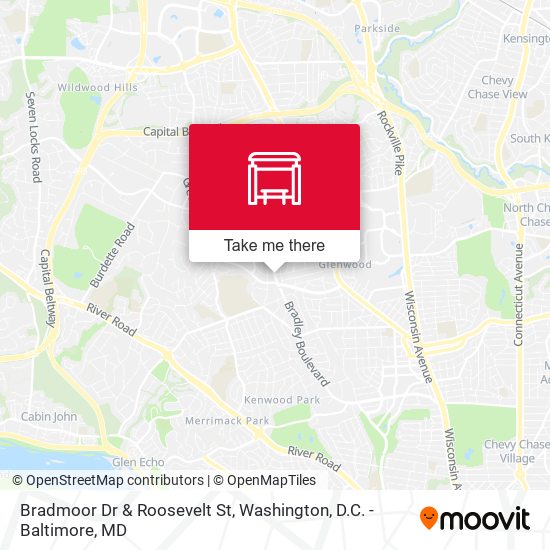 Bradmoor Dr & Roosevelt St map