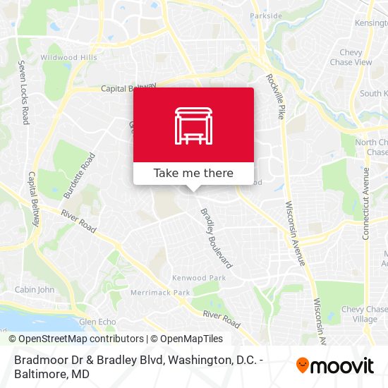 Bradmoor Dr & Bradley Blvd map