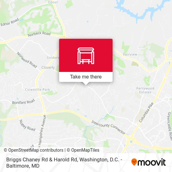 Briggs Chaney Rd & Harold Rd map
