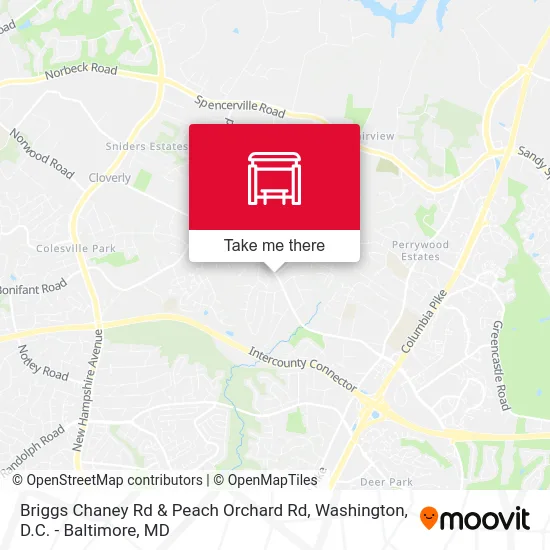 Briggs Chaney Rd & Peach Orchard Rd map