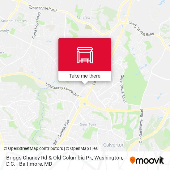 Mapa de Briggs Chaney Rd & Old Columbia Pk