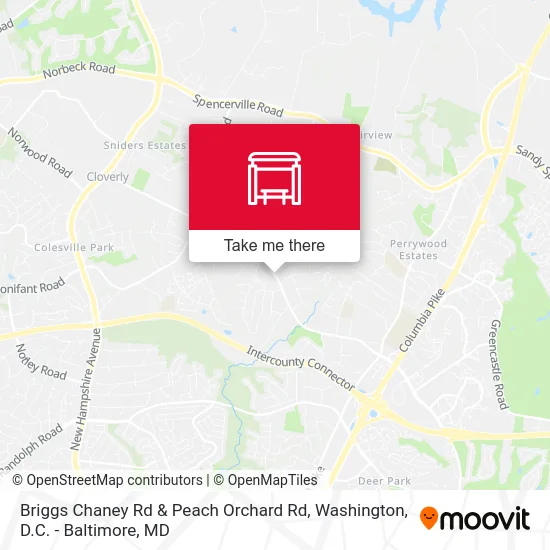 Briggs Chaney Rd & Peach Orchard Rd map