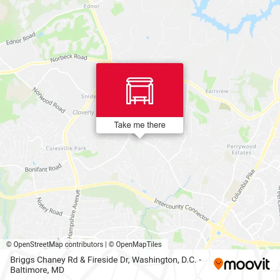 Briggs Chaney Rd & Fireside Dr map