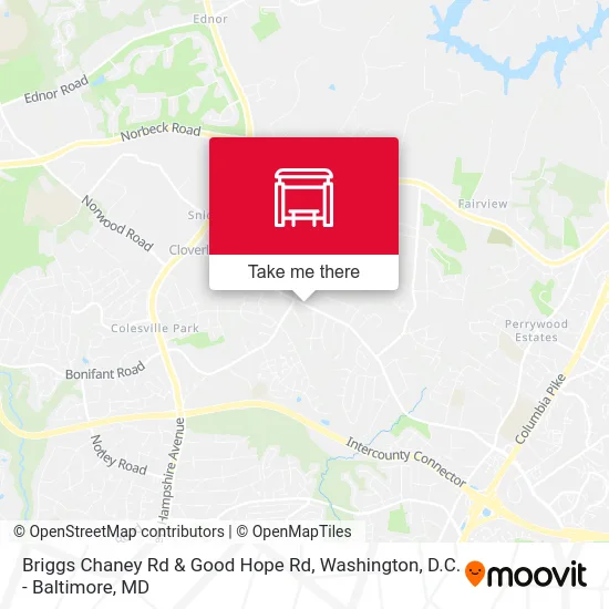 Briggs Chaney Rd & Good Hope Rd map