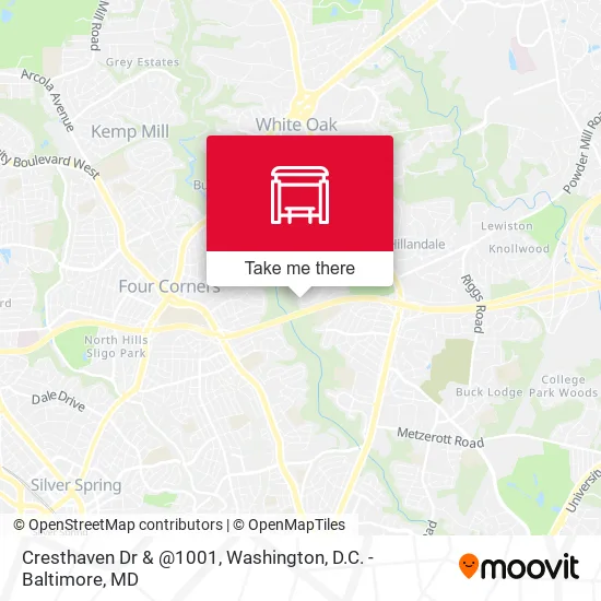 Cresthaven Dr & @1001 map