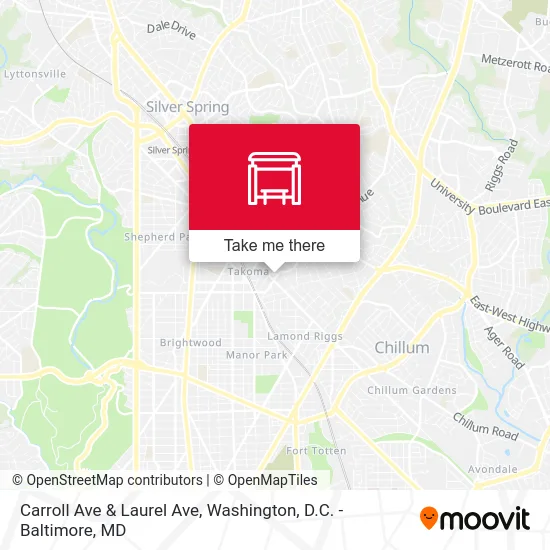 Carroll Ave & Laurel Ave map