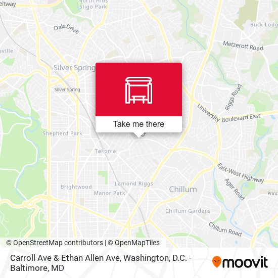 Carroll Ave & Ethan Allen Ave map
