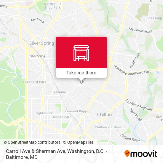 Carroll Ave & Sherman Ave map