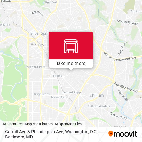 Carroll Ave & Philadelphia Ave map