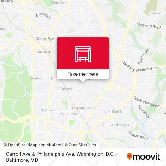 Carroll Ave & Philadelphia Ave map